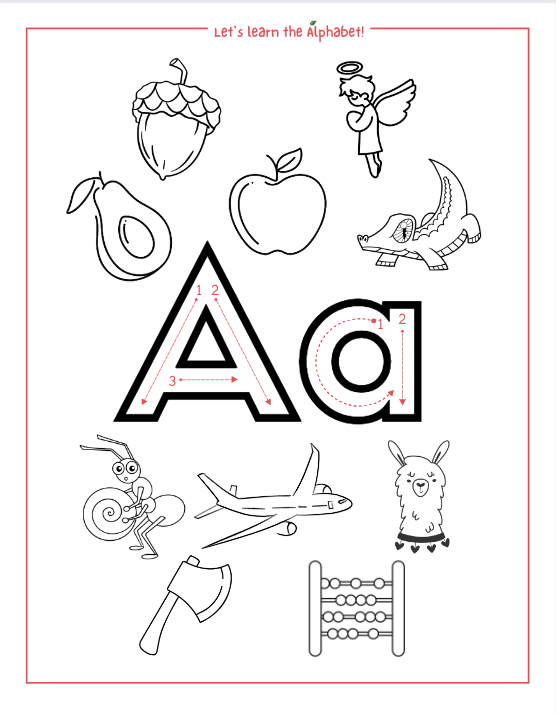Let's Learn the Alphabet Printable Workbook - Digital Download Only